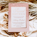 Invitación Con Relieve Metalizado rosa de moda purpurina de oro destello sombrío Dul<br><div class="desc">El rosa de moda purpurina de oro brilla sombría invitación a la fiesta de 16 años de dulces colores rosa pastel con un auténtico borde de marco de oro y escritura rosa.</div>