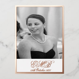 Invitación Con Relieve Metalizado Rosa de Relieve metalizado Oro 90 cumpleaños elega