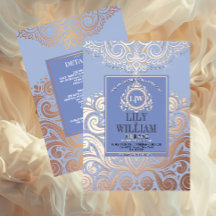 Rosa Dorado Polvoriento Clásico Monograma Boho Bod