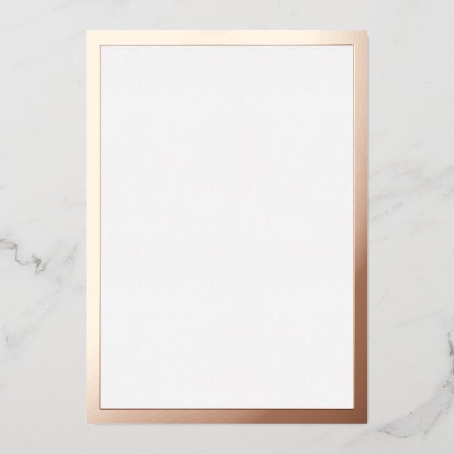 Invitación Con Relieve Metalizado Rosa en blanco Gold (Anverso)