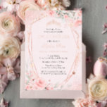 Invitación Con Relieve Metalizado Rosa Floral Rubor Mariposa rosa Quinceanera<br><div class="desc">Más invitaciones Quinceanera Quinceanera 15 cumpleaños en la Pequeña Tienda Bayleigh!</div>