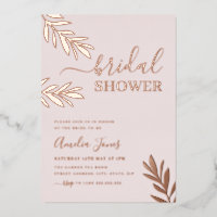 Rosa Gold Boho Leaf Bridal Shower