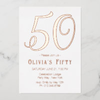 Rosa Moda de Oro 50.ª Invitación al Relieve metali