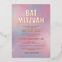 Rosa moderno Galaxy Gold Bat Mitzvah