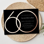 Invitación Con Relieve Metalizado Rosa negro Personalizado de oro Minimalista 60 cum<br><div class="desc">Rosa negro Personalizado de oro Minimalista 60 cumpleaños Relieve metalizado invitación. Eleva tu celebración de cumpleaños con nuestra minimalista invitación negra, bellamente adornada con verdaderos detalles de Relieve metalizado de oro subió que exudan sofisticación y encanto. Este elegante diseño resalta su foto personalizado, añadiendo un toque personal que hace que...</div>