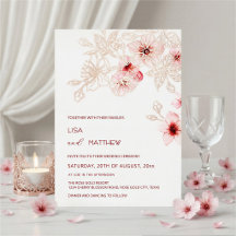 Rosa Oro Flor de Cerezo Casual Boda