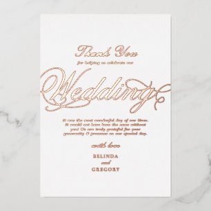 Invitación Con Relieve Metalizado Rosa real Relieve metalizado dorado Boda Blanco Gr
