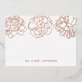 Invitación Con Relieve Metalizado Rosa Relieve metalizado dorado Floral Boda Gracias