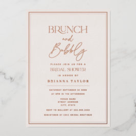 Invitación Con Relieve Metalizado Rosa Relieve metalizado dorado Minimalista elegant