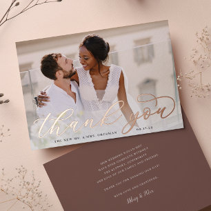 Invitación Con Relieve Metalizado Rosa Relieve metalizado dorado Script Boda Foto Gr