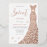Invitación Con Relieve Metalizado Rosa Relieve metalizado dorado Vestido cardíaco ma<br><div class="desc">Rosa Relieve metalizado dorado Vestido cardíaco mariposa dulce 16 Invitación al Relieve metalizado Ver otras invitaciones en nuestra tienda de nicho y nido</div>