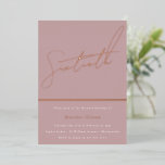 Invitación Con Relieve Metalizado Rosa Rosa 60 de Mauve Dusty Fiesta de Cumpleaños D<br><div class="desc">Mauve Dusty Rosa Pink 60th Birthday Party Golden Relieve metalizado Invitación Ver otras invitaciones en nuestra Nest Store y Nest</div>