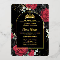 Rosas Rojas Negras Arco Floral Quinceañera Dulces