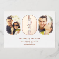 Rose Gold Love Quote Wedding 2 Photos Couple