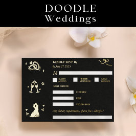 Invitación Con Relieve Metalizado RSVP Responder con amabilidad Relieve metalizado A