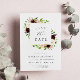 Invitación Con Relieve Metalizado Rubor Romance Relieve metalizado Wedding Save the