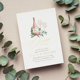 Invitación Con Relieve Metalizado Saludos para amar la fiesta de compromiso de prueb