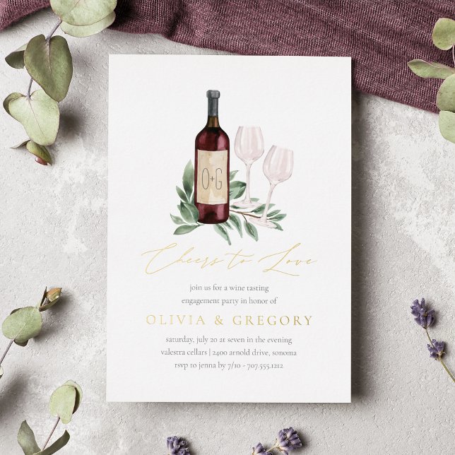 Invitación Con Relieve Metalizado Saludos para amar la fiesta de compromiso de prueb (Subido por el creador)