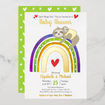 Sangre de arcoiris de Baby Shower Neutral oro real