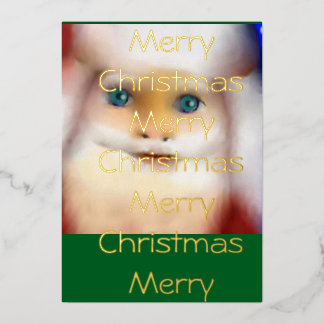 Invitación Con Relieve Metalizado SantaClause series