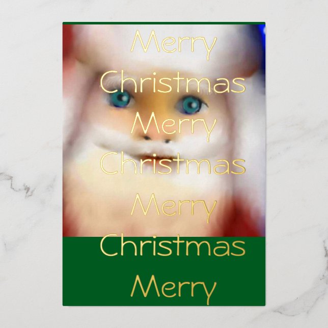 Invitación Con Relieve Metalizado SantaClause series (Anverso)