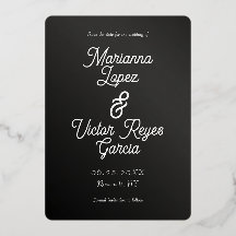 Save the Date Moderno en Blanco y Negro
