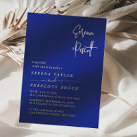 Script Wedding Real Foil Invitation