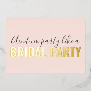 Invitación Con Relieve Metalizado Sé mi dama de honor divertido como fiesta nupcial