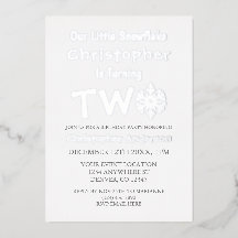 Segundo cumpleaños del pequeño copo de nieve