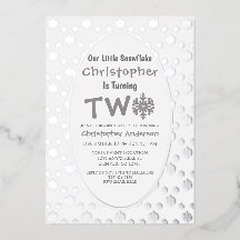 Segundo cumpleaños del pequeño copo de nieve