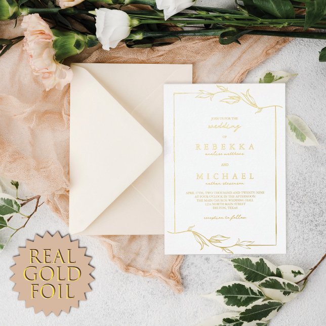 Invitación Con Relieve Metalizado Sencilla elegancia deja Boda blanco real (Subido por el creador)
