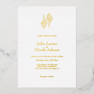 Invitación Con Relieve Metalizado Sencillas Marinas Marinas Conch Boda Minimalista