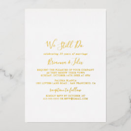 Invitación Con Relieve Metalizado Sencillo Minimalista Nosotros Todavía Hacemos Oro