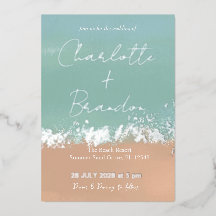 Sencillo veraniego de playa de bodas de playa plat