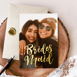 Invitación Con Relieve Metalizado ¿Serás mi dama de honor Foto