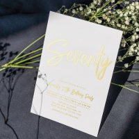 Setenta | Chic Foil Script Cumpleaños 70