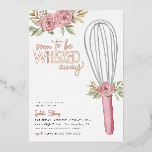 Invitación Con Relieve Metalizado Shower Bridal Shower