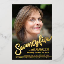 Siete cinco 75º personalizado de cumpleaños foto d