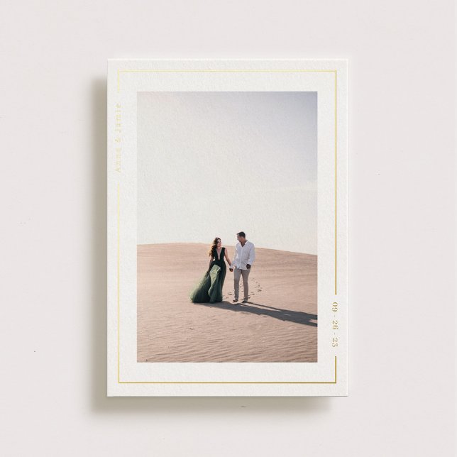 Invitación Con Relieve Metalizado Simple casamiento con la radio salva la fecha de o (Subido por el creador)