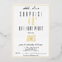 Simple Moderno elegante plata dorada en blanco y n