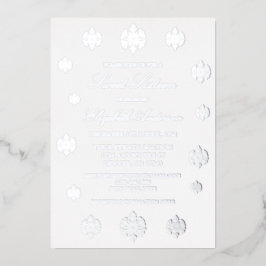 Invitación Con Relieve Metalizado Snowflake Winter Sweet Dieciséis