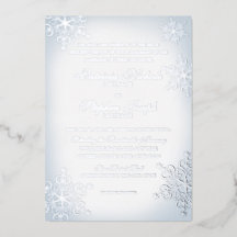 Snowflakes Dusty Blue Boda Silver