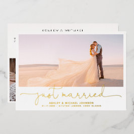 Invitación Con Relieve Metalizado Solo el Elopement casado 4 sólo la recepción con o