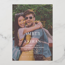 Invitación Con Relieve Metalizado Sombras de la tarde - Boda fotográfico