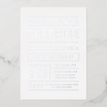 Sorpresa de cumpleaños de tipografía simple modern
