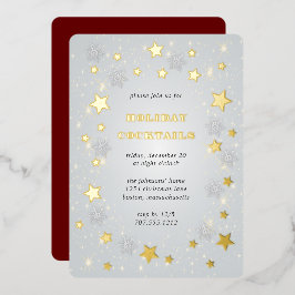 Invitación Con Relieve Metalizado Stary Navidades Sky | Invitación al Relieve metali
