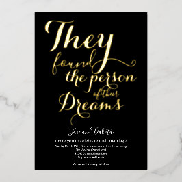 Invitación Con Relieve Metalizado Su Boda LGBTQ no binario