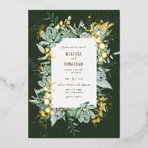 Suculenta invitación al Relieve metalizado de jard