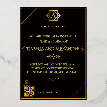 Suite de Boda de Lujo Negro y Dorado AR - Interact