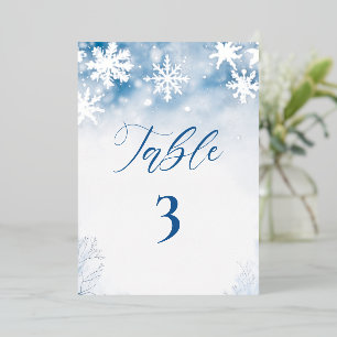 Invitación Con Relieve Metalizado Tabla de Bodas Rústicos del Bosque de Nieve en Inv